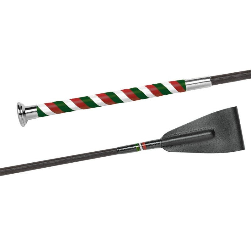 Fuete Fleck Tejido Mango Piel Envuelto Tricolor