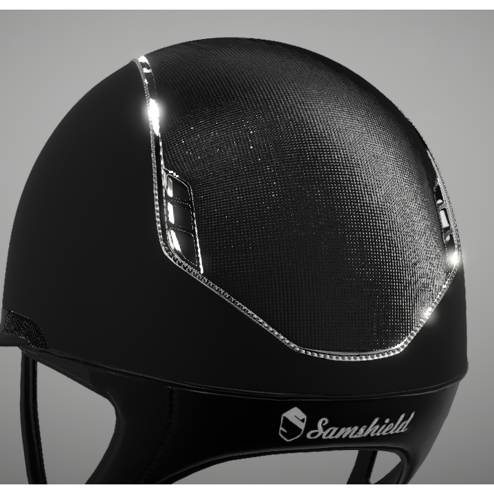 Casco Samshield Miss Shield 2.0 Shimmer Leather Swarovski Jet Hematite