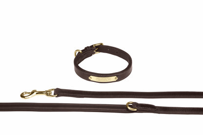 Correa y Collar de Piel para Perro Eskadron Leather
