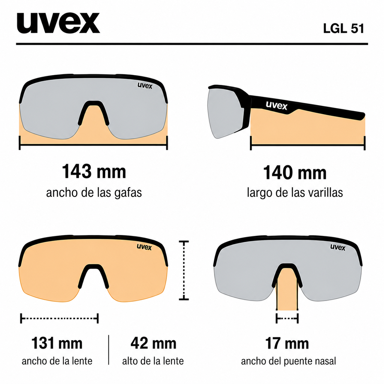 Lentes de Sol Uvex LGL 51