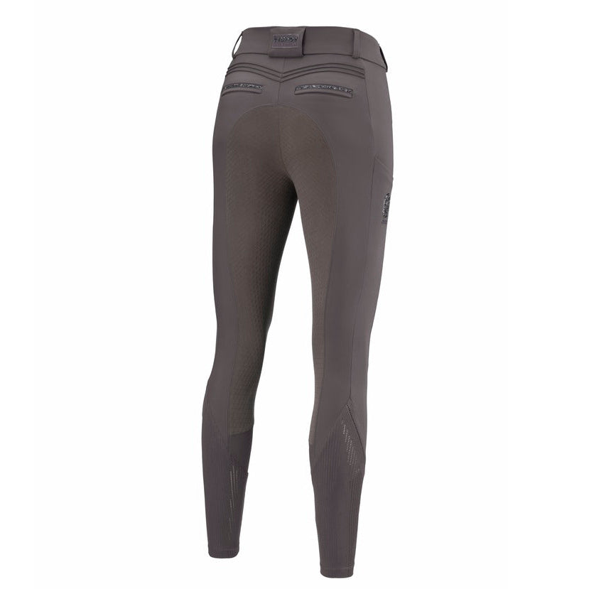 Pant. Dama Pikeur Ceelina Gridtexleather Full Seat High Waist