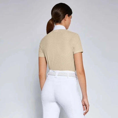 Playera Concurso Dama Cavalleria Toscana Perforated Jersey Button