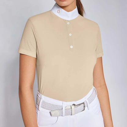 Playera Concurso Dama Cavalleria Toscana Perforated Jersey Button