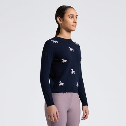 Suéter Niña Cavalleria Toscana Jacquard Mini Horses