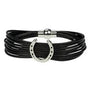 Pulsera con Herradura Happy Ross Negro Lopetzki