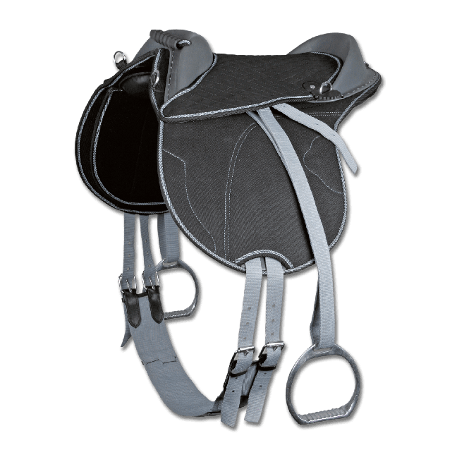 Sillín Waldhausen negro/gris T.15" 38 cm Lopetzki